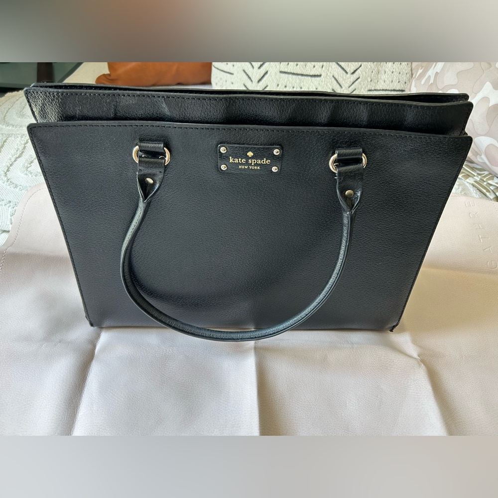 Kate Spade black purse with hot pink lining